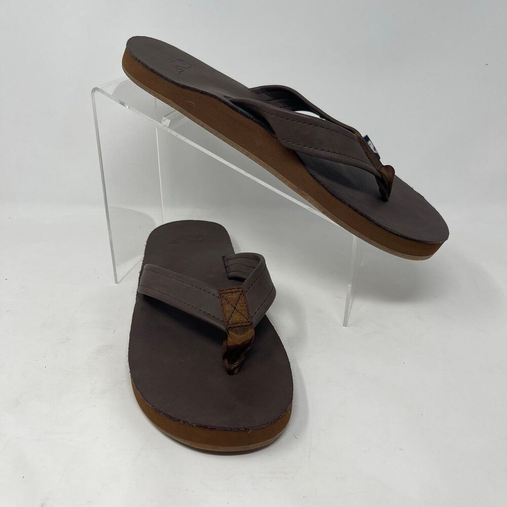 Vineyard Vines Leather Upper Comfortable Thong Sandals 11